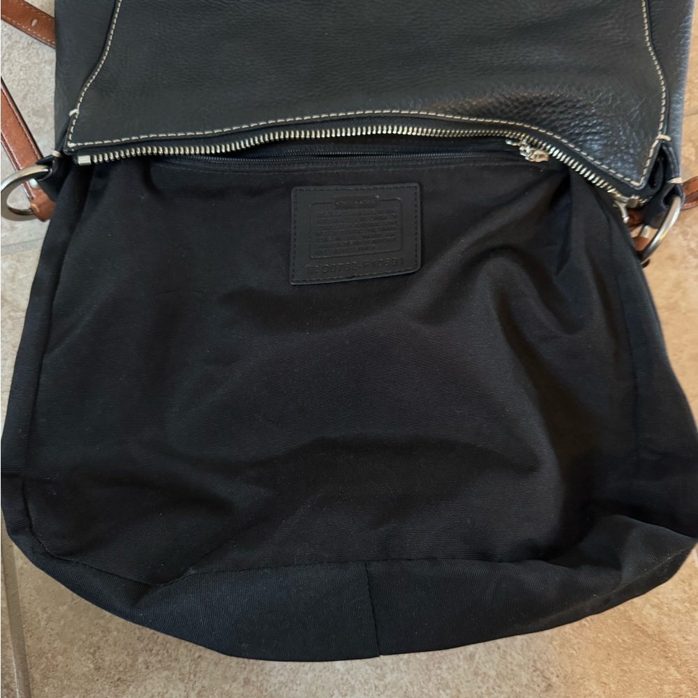 NWOT - Coach Black Leather Shoulder Bag - Picture 7 of 8
